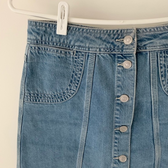 Topshop moto denim button skirt - Picture 4 of 6